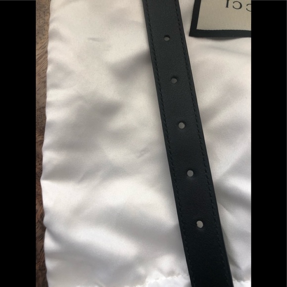 Authentic Gucci Black Thin Marmont Belt - Picture 7 of 7
